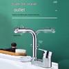 OEING Swivel Stainless Steel Dual-Hole Bathroom Faucet