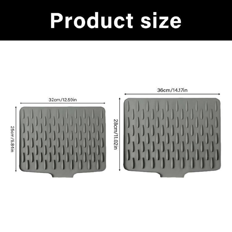 Multi Purpose Silicone Drying Pad Sloped Drainage Heat Resistant Nonslip Mat For Kitchen Utensils Boards
