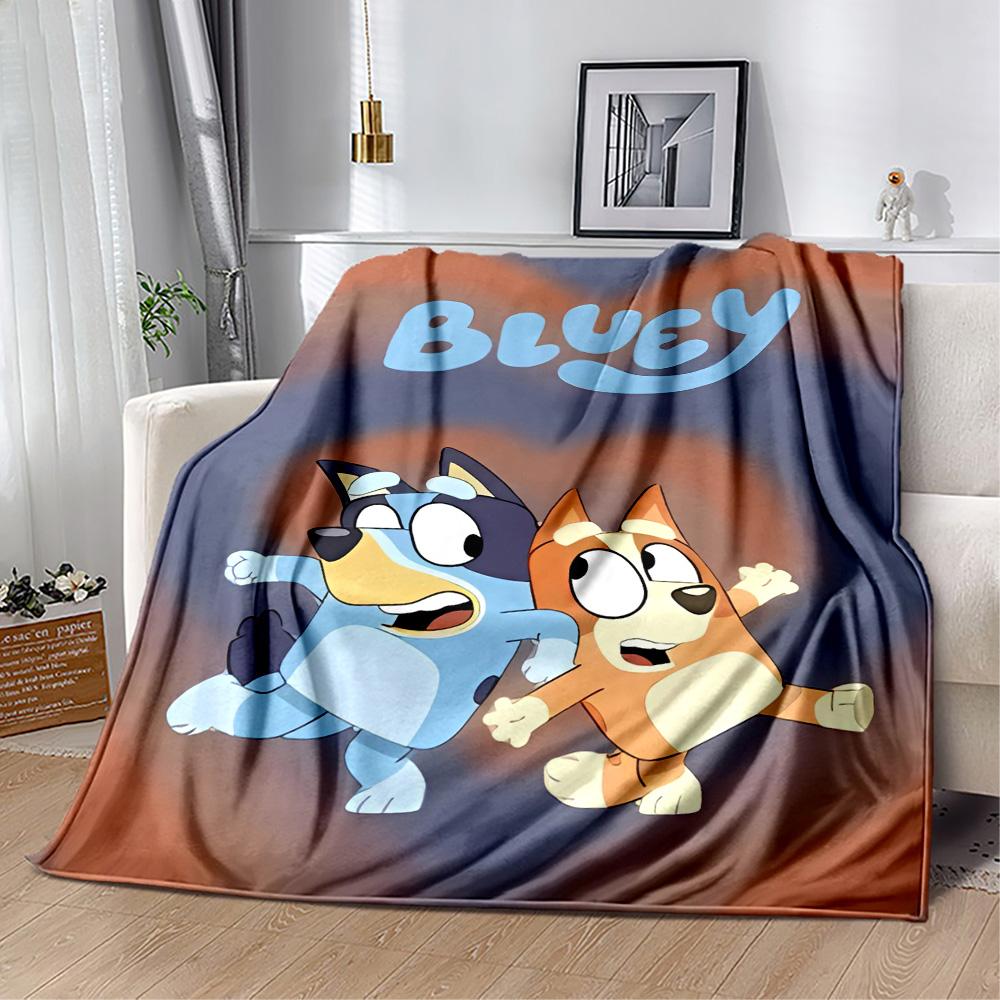 1pc Bluey Bingo Adventure blanket Soft and Warm for Sofa Office Camping Travel Livingroom Great Gift for Friends and Family Comfortable