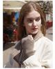 Women's Cashmere Knit Striped Half-Finger Winter Gloves