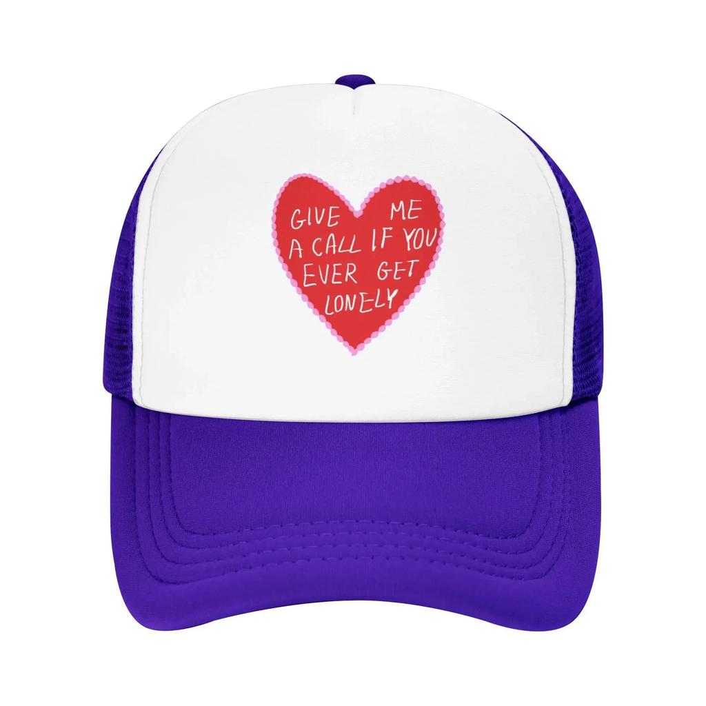 Give Me a Call if You ever Lonely From Troye Sivan Travel Mesh Baseball Caps Men  Unisex Female Beach Sun Hat Trucker Cap