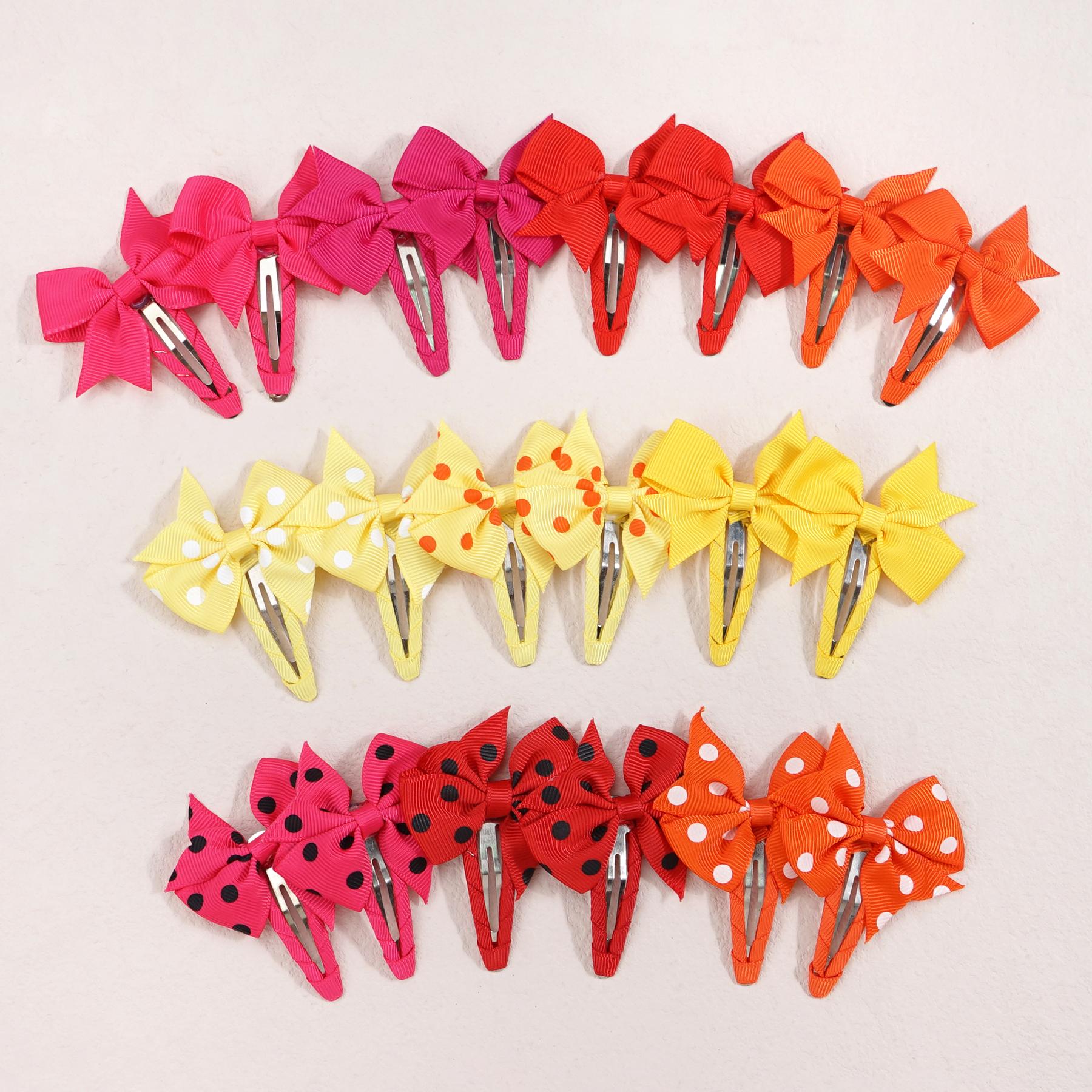 

20pcs Snap Hair Clips with Bows Boutique Grosgrain Ribbon 2 Inch Hair Bows No Slip Hair Barrettes for Infant Toddlers Baby Girl