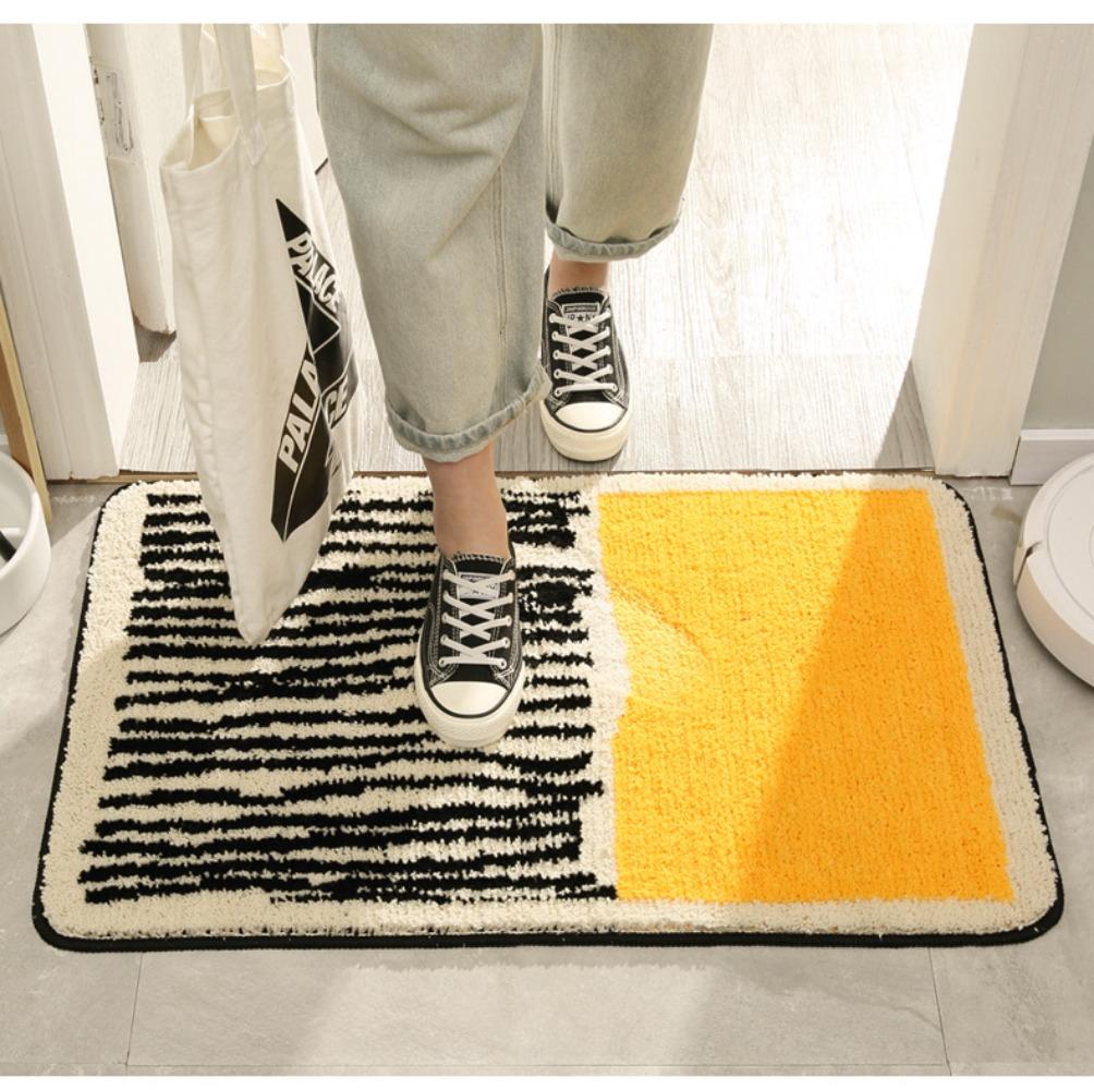 Print Sponge Bathroom Cashmere Thickening Mat Bath Non-slip Carpets In Wash Basin Bathtub  Floor Rug Shower Room Doormat Memory Foam 3D Pad