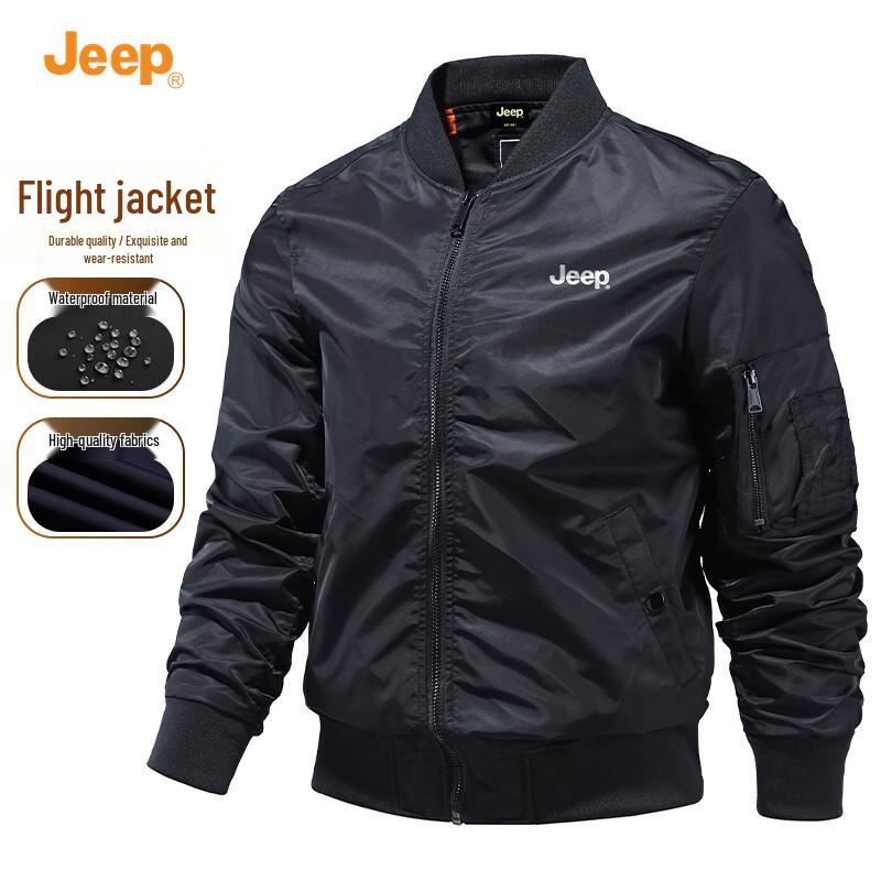 JEEP Men s Baseball Collar Bomber Jacket 2XL