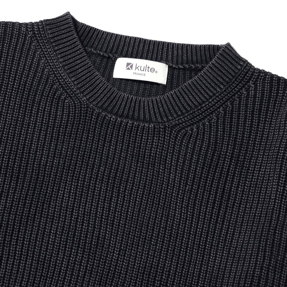 KULTE Pigment Crewneck Knit_Black