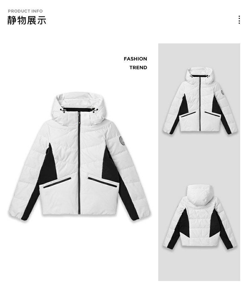 Kappa 90% Down Jacket Short Bread Cold Jacket High Collar Hooded Thick Coat