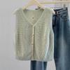 Women's Knitwear, Solid Color, Button-Front