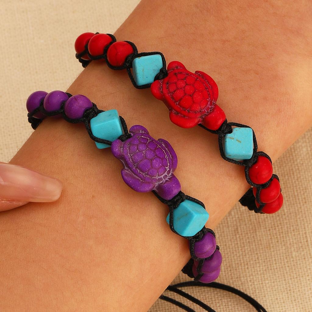 2025 new beach vacation wind alloy turtle handmade bracelet fashion niche retro jewelry spot wholesale