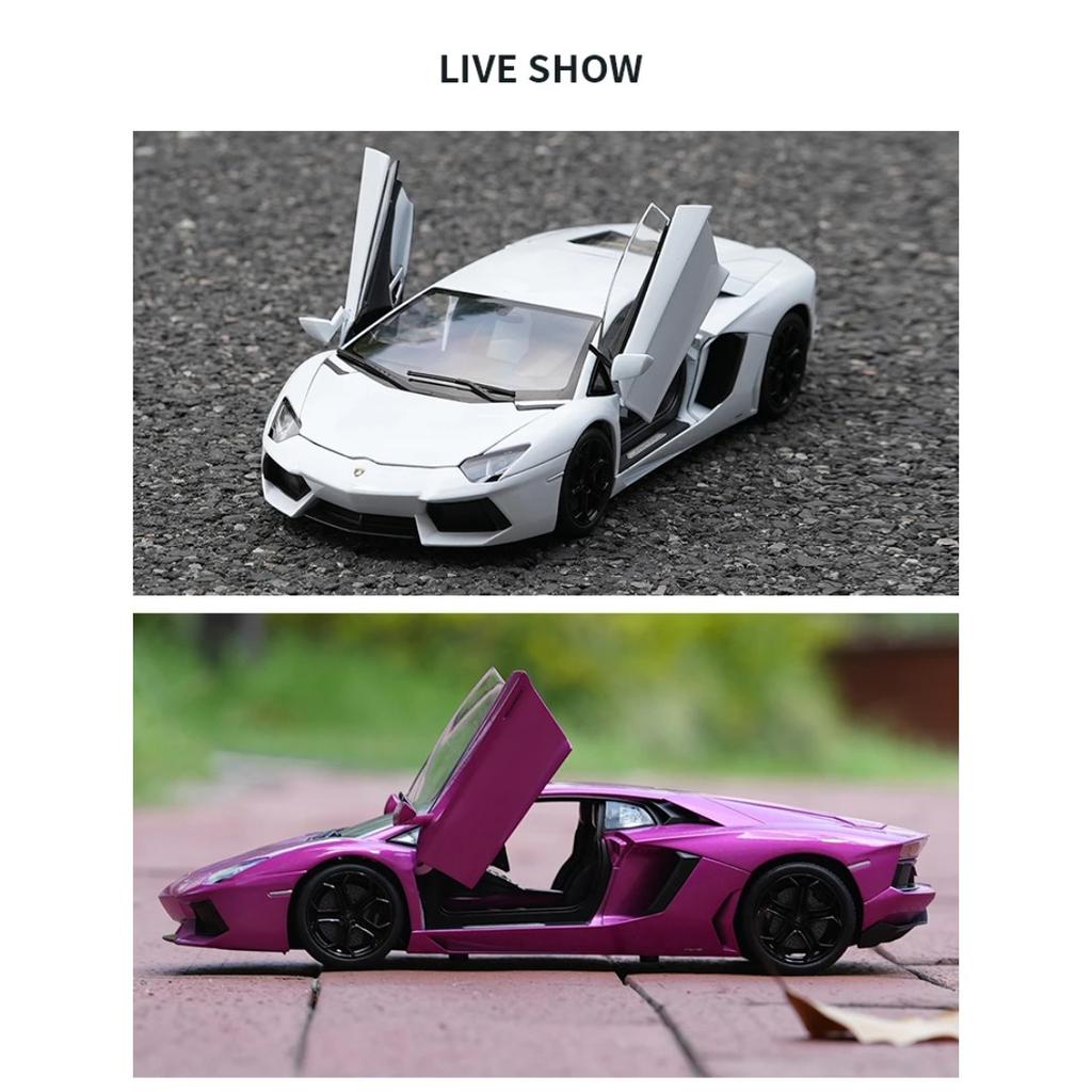 Welly 1/24 Lamborghini LP700-4 Aventador Alloy Racing Alloy Car Model Simulation Car Decoration Collection Gift Toy