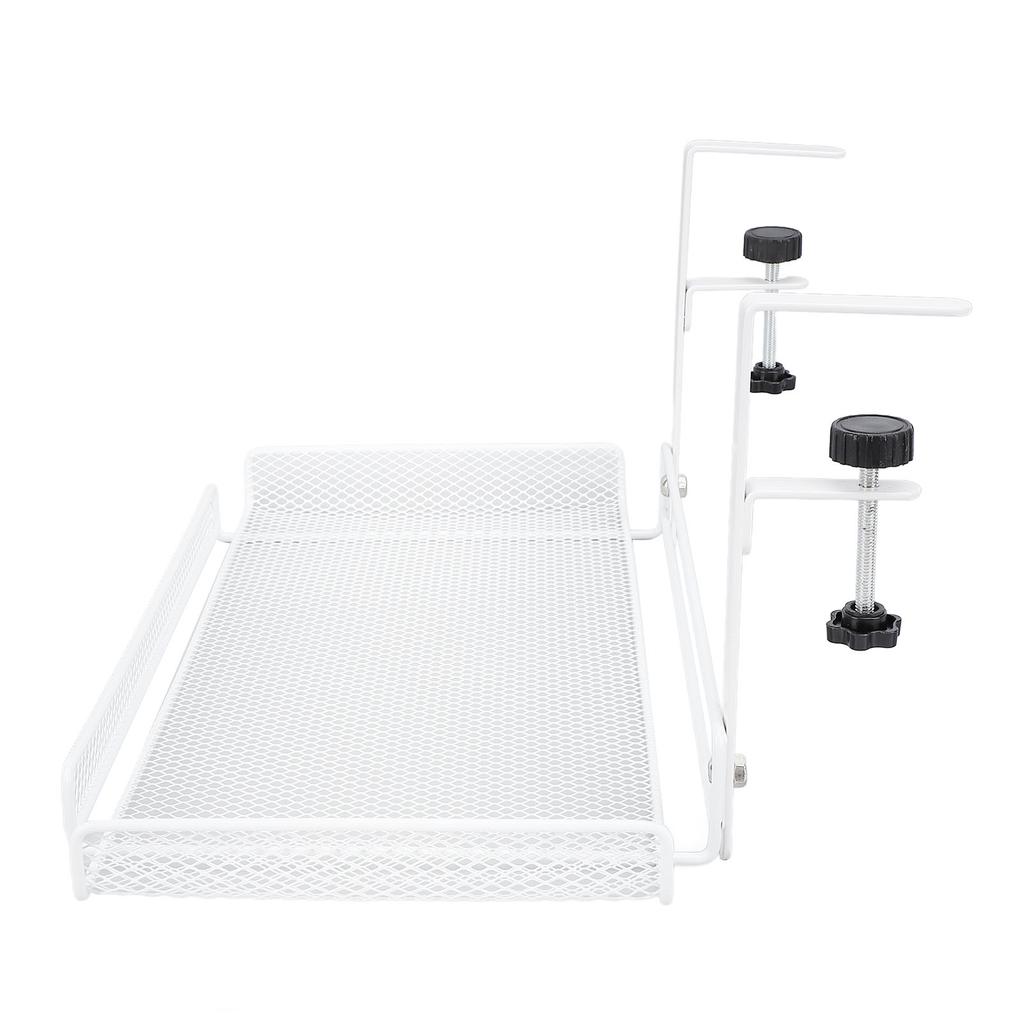 Under Desk   Clamp On Storage Shelf Basket Cable Management Tray for Wire Router Power Strip