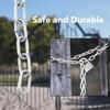 30 Inch Boxing Punching Bag Chain Stainless Steel Silver Sandbag Chain Heavy Duty with 2 Carabiners Hoisting Link Outdoor