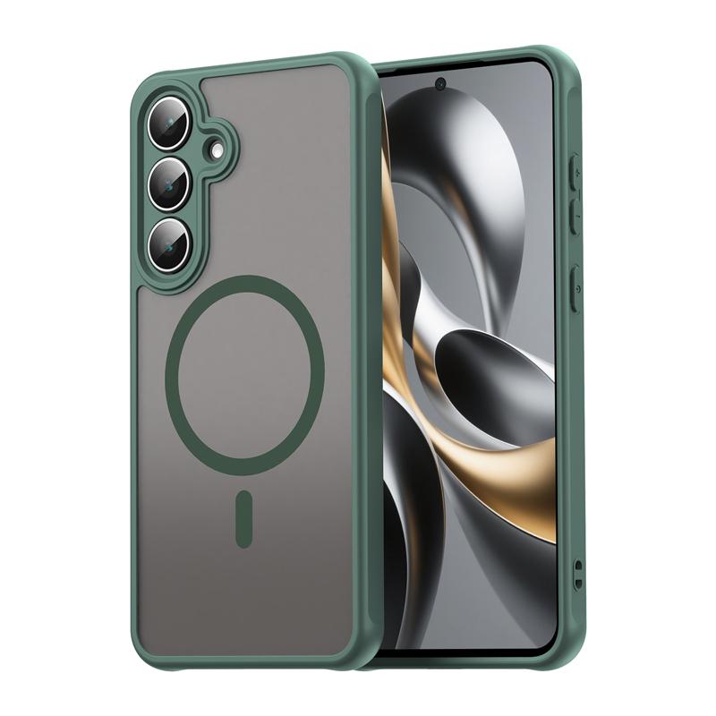 For Samsung Galaxy S25 FE Case Semi-Transparent Frosted Matte PC+TPU Anti-fingerprint Translucent Cover for Galaxy S25 Fe