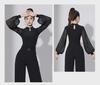 Damen Moderner Laternenärmel Jumpsuit mit Nackenschutz und Stehkragen - Nationalstandard Tanzbekleidung
