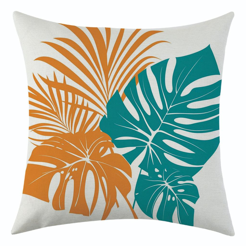 New Green Plant Leaf Art Pillow Cover Holiday Decoration Car Cushion Cover