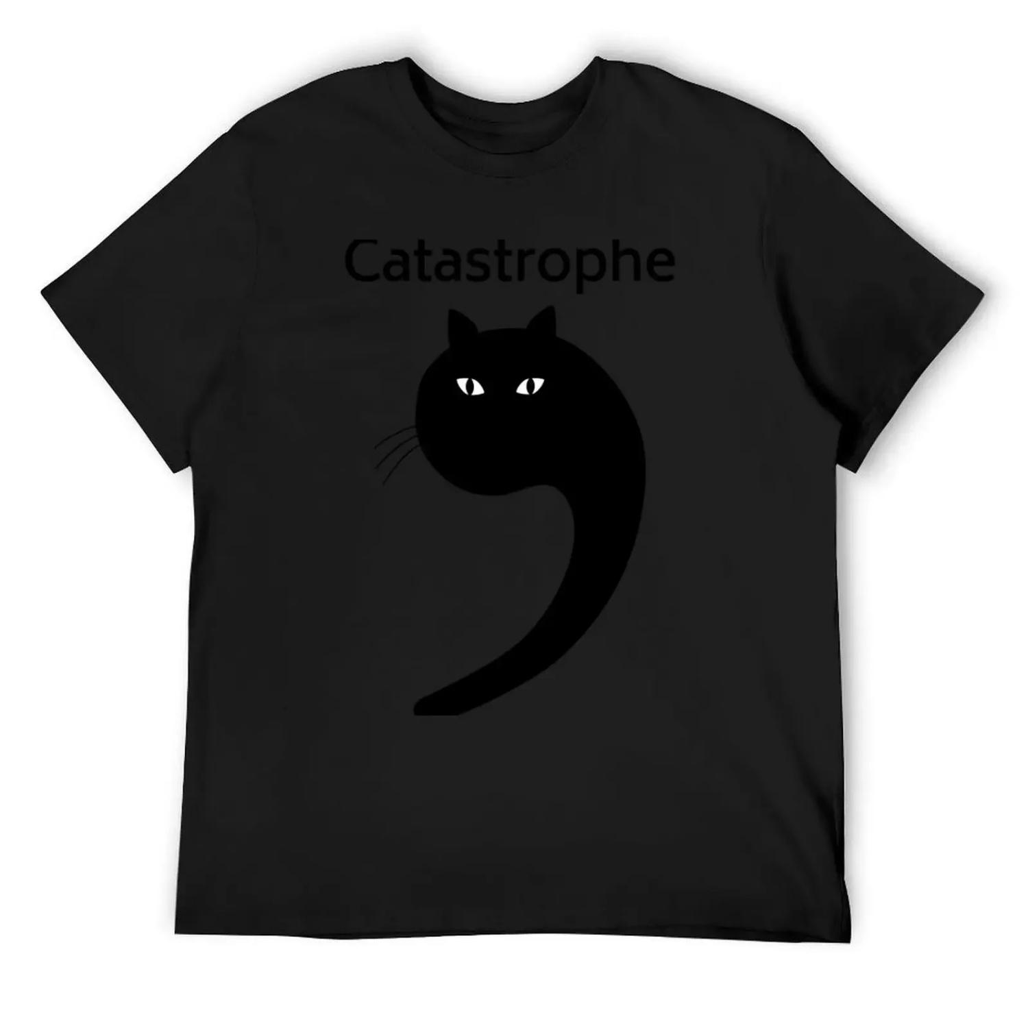 

Cat as apostrophe funny typography catastrophe T-Shirt tees luxury t-shirt baggy shirts graphics tshirts for men S