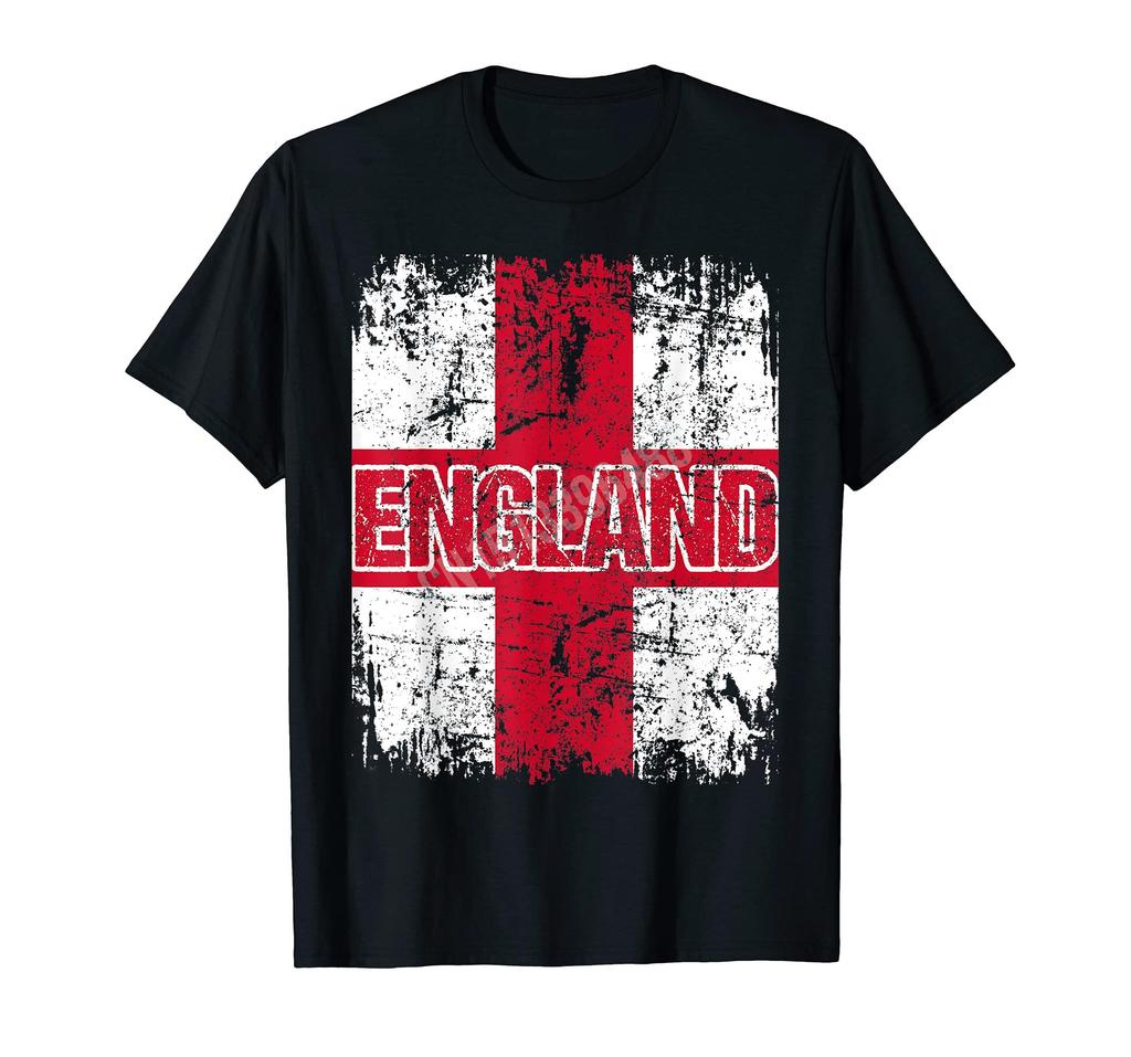 ZX More Design ENGLAND Flag Vintage Distressed English Pride TShirt For Men Women T Shirt Hip Hop Tops Cotton Tees