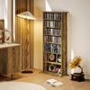 CD/DVD Storage Unit, 8 Compartments, 6 Shelves, 360 CDs, Brown