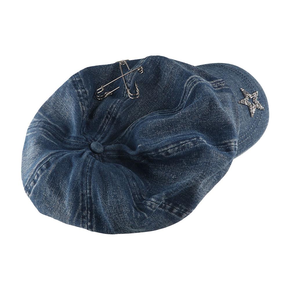 Sweet Vintage Denim Hat Y2K Women Artist Hat Casual Star Pattern Berets Cap  Outdoor