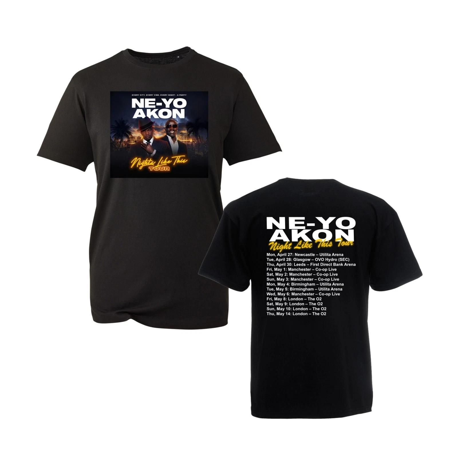 NeYo Akon Concert T-Shirt Nights Like This Music Tour Date 2026 Full Size S-5XL S