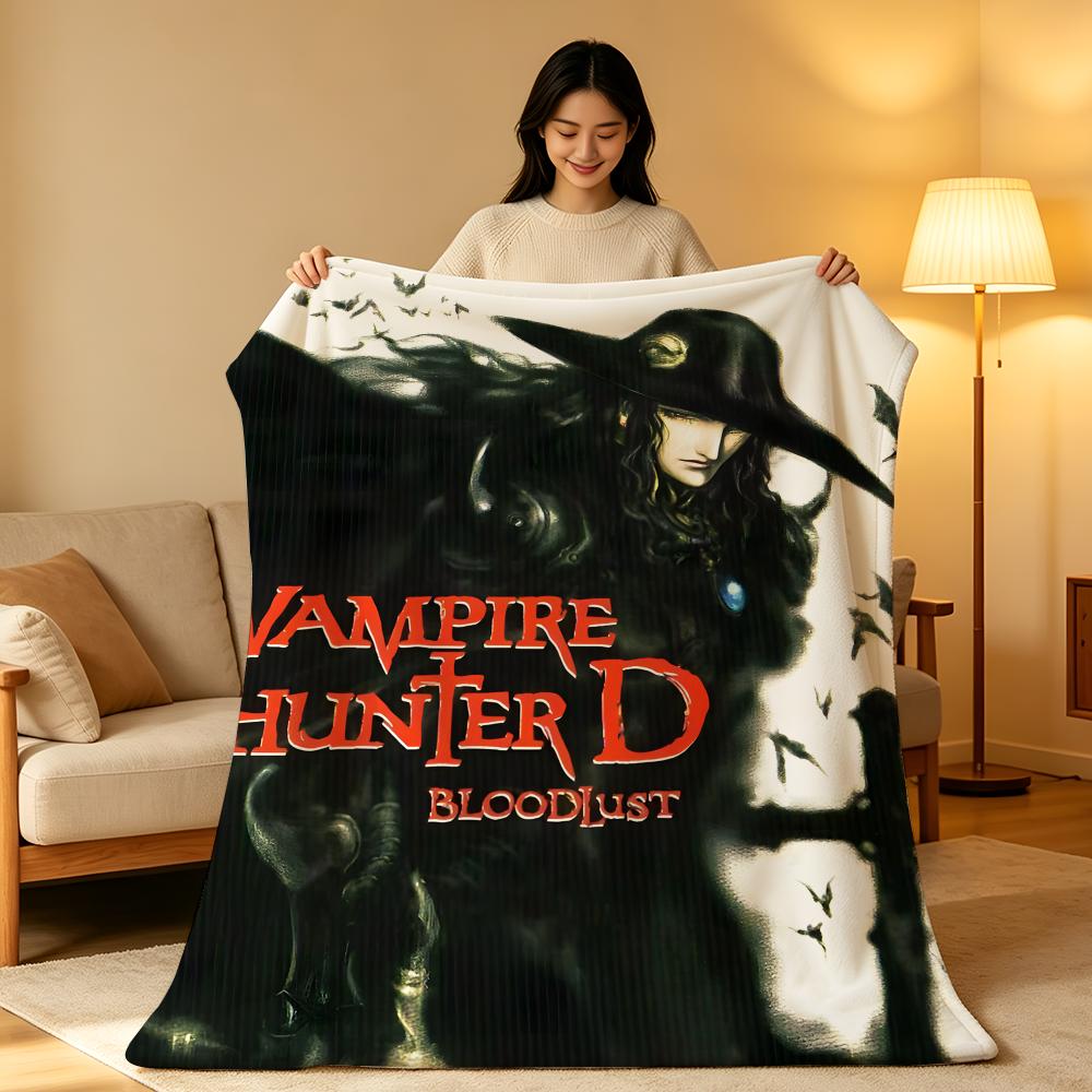 Anime V-Vampire H-Hunter D-D Throw High-Density Short Plush Blanket Soft Skin-Friendly for Sofa Nap Air-Conditioned Room