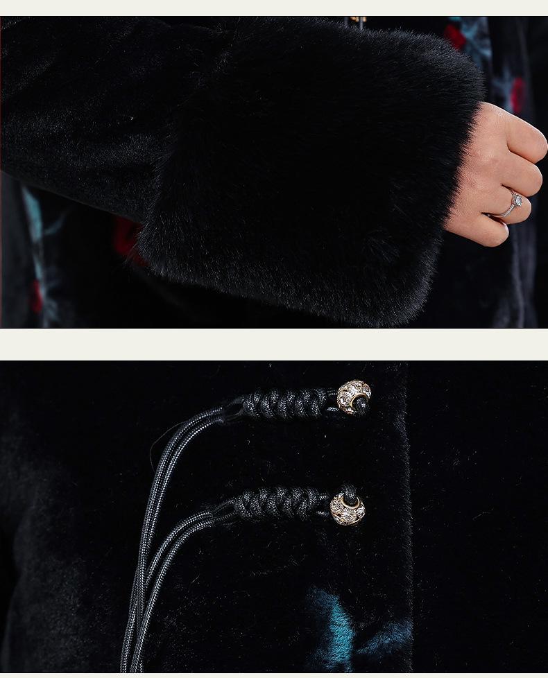 Grandma's Elegant Faux Mink Velvet Jacket 2025: Thickened Winter Wear for Middle-Aged and Elderly Women