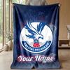 Custom Text Flannel Throw Blanket, Lightweight Cozy Bed Sofa BlanketCrystal Palace