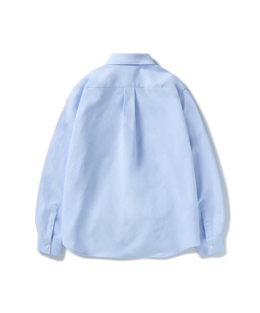 Peullukeu Slam Logo Oversized Oxford Shirt Sky Fls206
