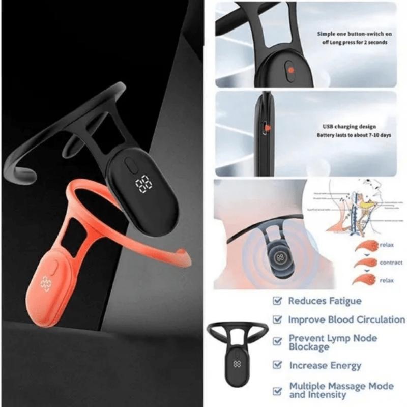 Ultraschall-lymphatisches, beruhigendes, körperformendes Nackenmassagegerät, Nackenentspannung, Dekompression, intelligenter Sitzhaltungskorrektor