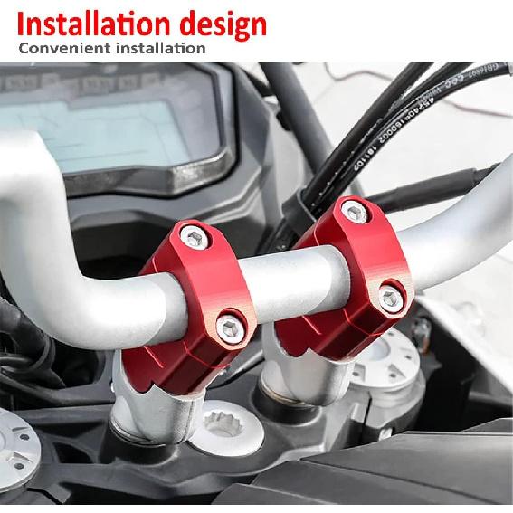 For V-STROM 800 DE VSTROM 800DE 2023 Motorcycle Handlebar Riser Motocross Heightening Clamp Mount Pit Bike Motorbike Vstrom 800 (Black 28mm)