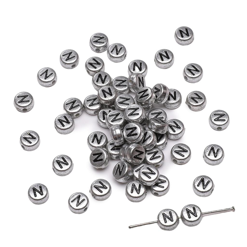 Mărgele Handmade Mărgele Acrilice Alfabet Mărgele Pătrate Mărgele Plate Mărgele Rotunde Handmade DIY Accesorii Bijuterii Mărgele Distanțiere Brățară Mărgele Înșirate Manual