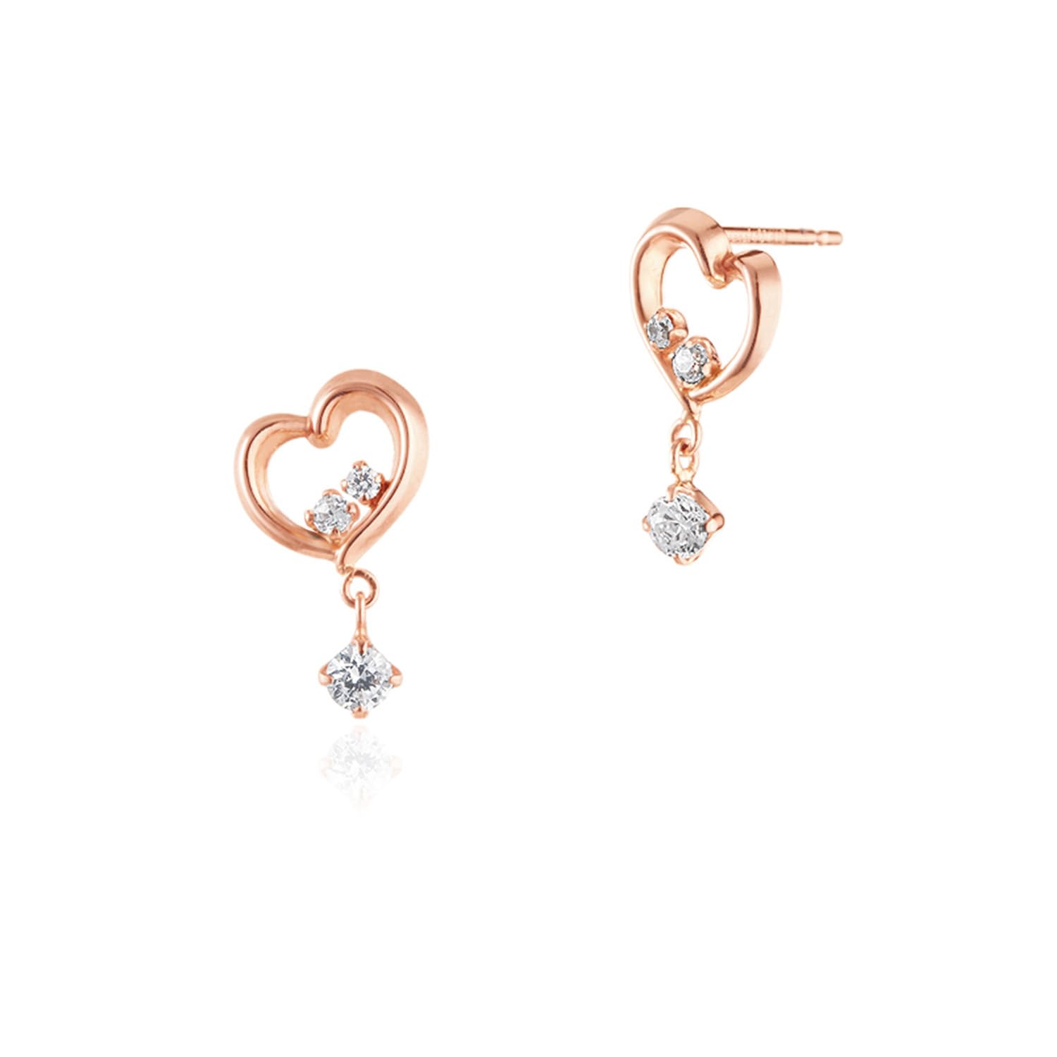 

K10 pink gold earrings 151646153102 canal4℃ (PG)