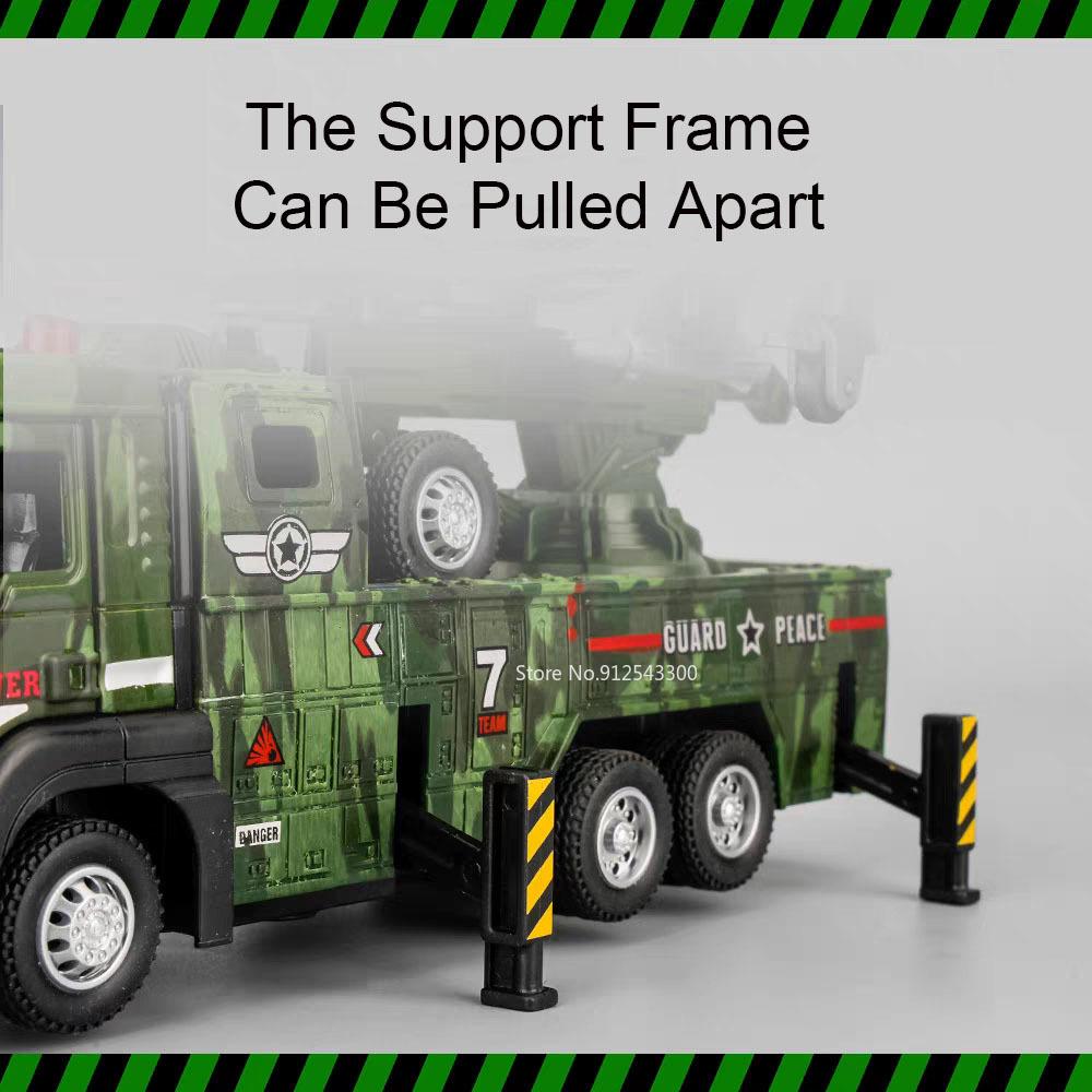 1:32 Drone Launch Vehicle PHL-16 Remote Rocket Artillery Model Toy Car Alloy Military Vehicle Models Toys Collection for Kids