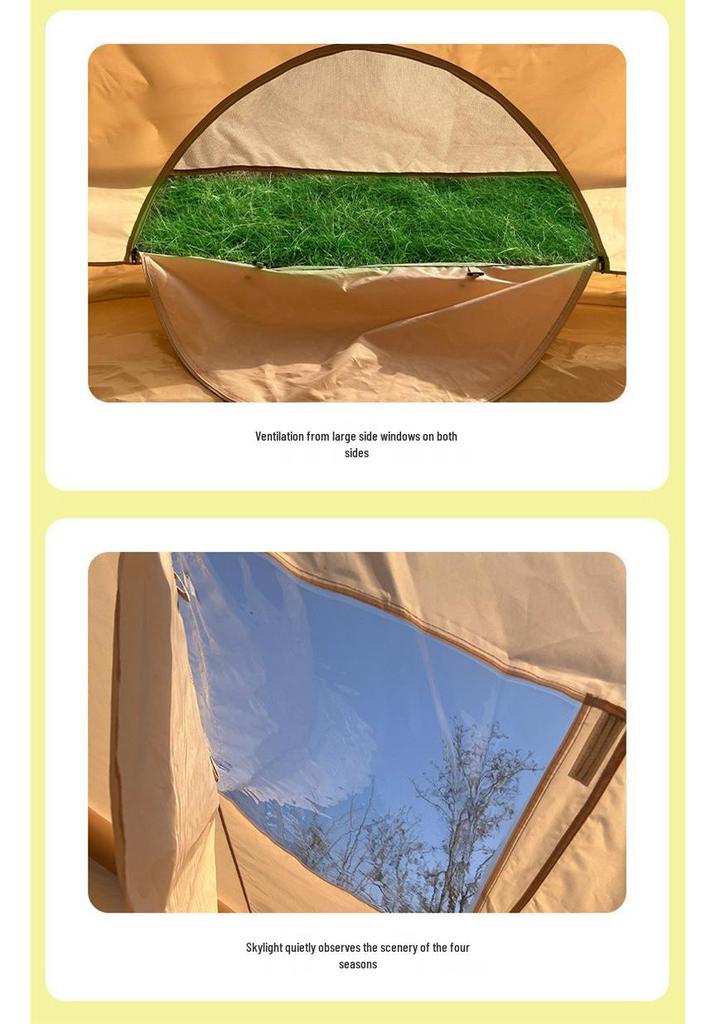 Tienda de campaña inflable para 3-4 personas para exteriores, a prueba de viento y lluvia, 6,3 m², no requiere montaje