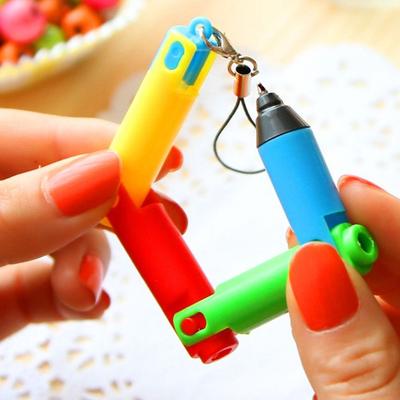 5pcs Cute Shape Bendable Deformable Pen Originality Folding Ballpoint Pen   Bag