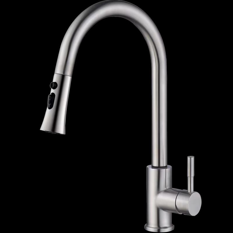 Submarine L3073 Stainless Steel Single-Handle Pull-Out Kitchen Faucet