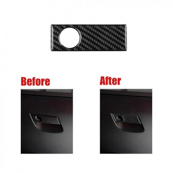 Carbon Fiber Car Glove Storage Box Handle Trim Sticker For Mazda RX-8 2004-2008