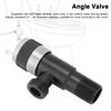 G1 2in Stainless Steel Black Hot Cold Water Faucet Triangular Angle Valve Toilet Check Valve