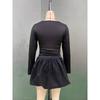 New Arrival Women's Fashion Long Sleeve Bodycon Elastic Puffy Dress, Casual Elegant Dress for Women, European American Style