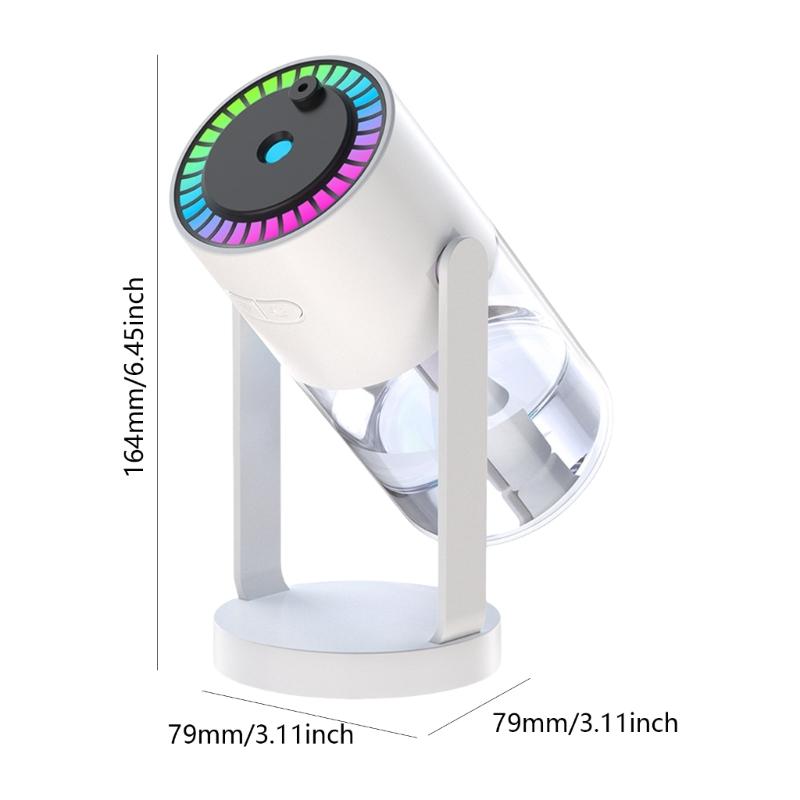 Bedroom Humidifier Colorful Light Quiet Humidifier Plastic Texture Portable Humidifier Suitable for Car and Living Space