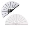 1Pc 13 Inch Foldable Blank Fan Sublimation Printable Polyester Clacking Hand Fan with Plastic Ribs for Craft Kongfu Folding Fan