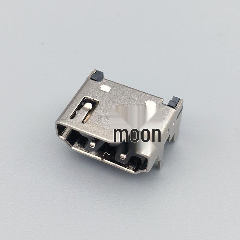 HDMI Type A 19-Pin Female SMD Socket, Front Insert Rear Mount Computer Connector