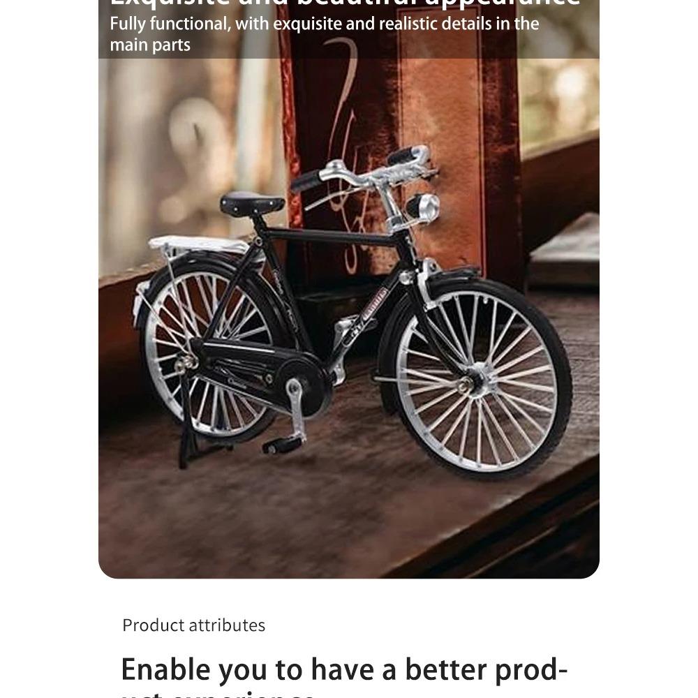 New 1/10 Miniature Alloy Model Bicycle Diecast Metal Bike Adult Simulation House Decor Fun Crafts Collection Ornaments Gifts