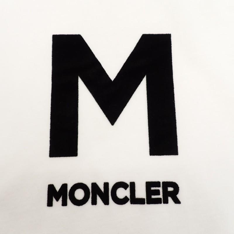 MONCLER  J20918C00018_89ANL L Short sleeve T-shirt white/White cotton/leather mens