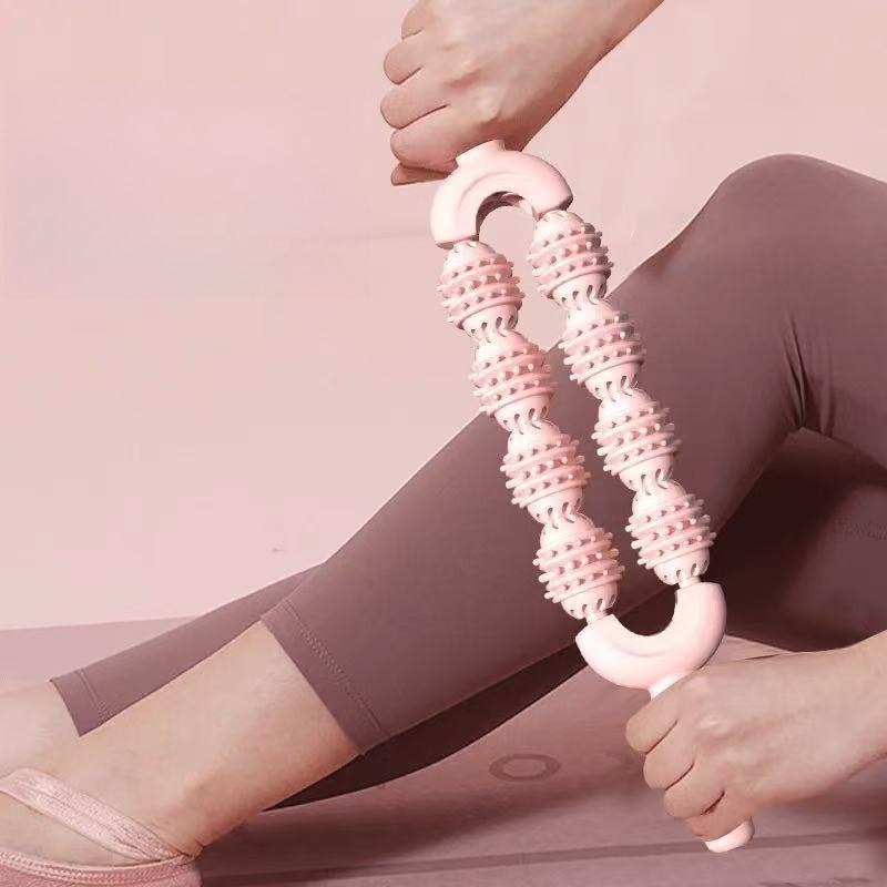 Wolfsbane Manual Cervical Massager Cervical Waist Back Leg Muscle Relaxation Roller Yoga Stick Muscle Fitness Equipment