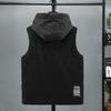 Men Plus Size Warm Hooded Thick Fleece Lined Casual Winter Sleeveless Vest