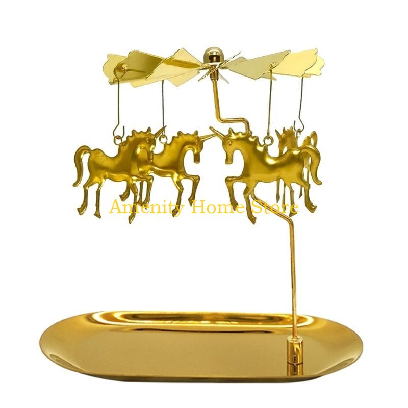 F26C Magical Rotating Candle Holder Magnetic Rotating Candlestick Adds Warmth to Bedrooms and Special Party Occasion