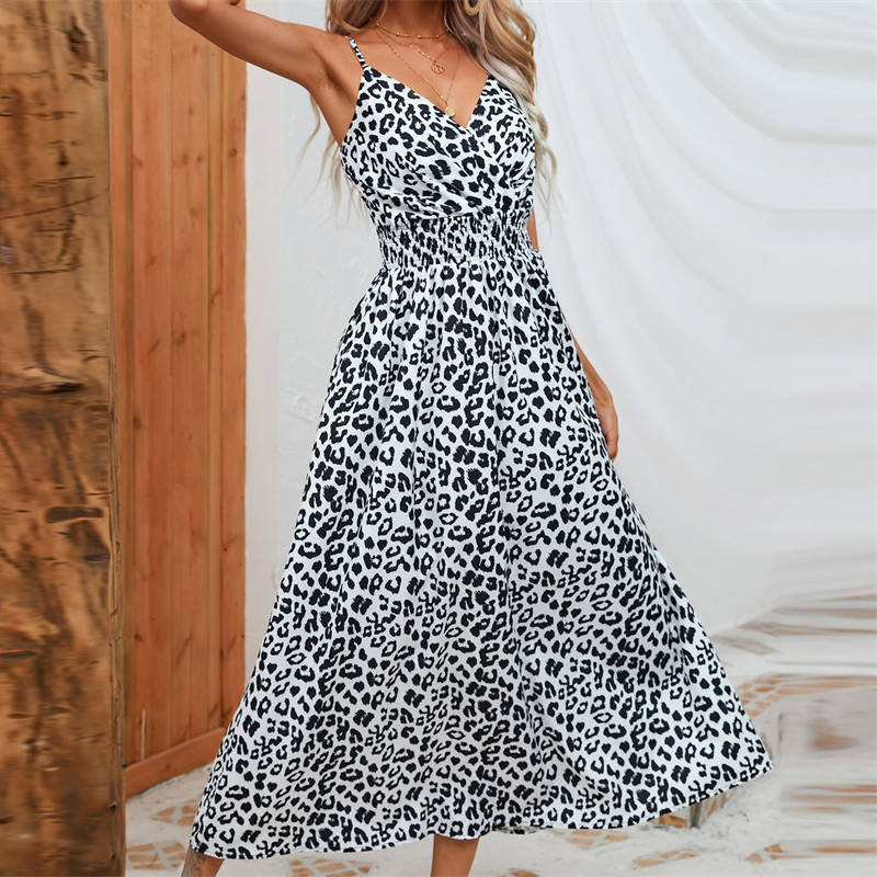 Dress Sling Leopard Print Summer Women's Clothing Fashion