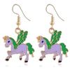 Korean Style Colorful Mermaid Earrings - Cute Drip Oil Animal Design