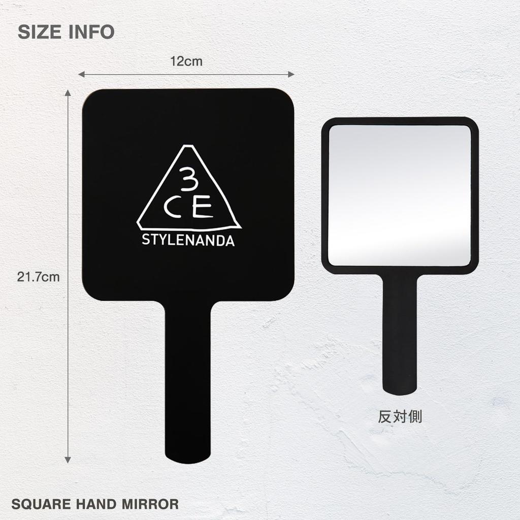 3CE Square Hand Mirror Rose Beige