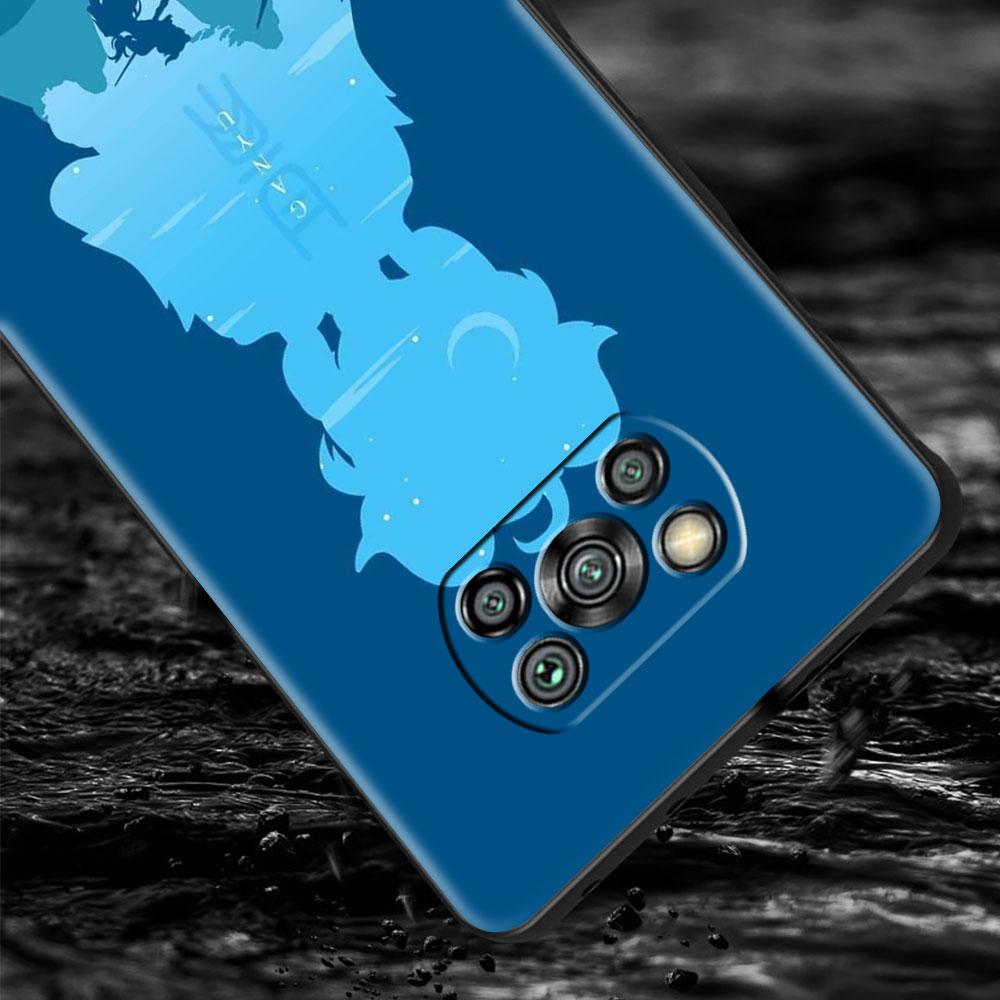 Genshin wpływ Anime etui na xiaomi mi Poco X3 NFC M3 Pocophone F1 F3 GT czerwony mi K40 Pro dla mi 10T Pro Capa pokrowiec na telefon